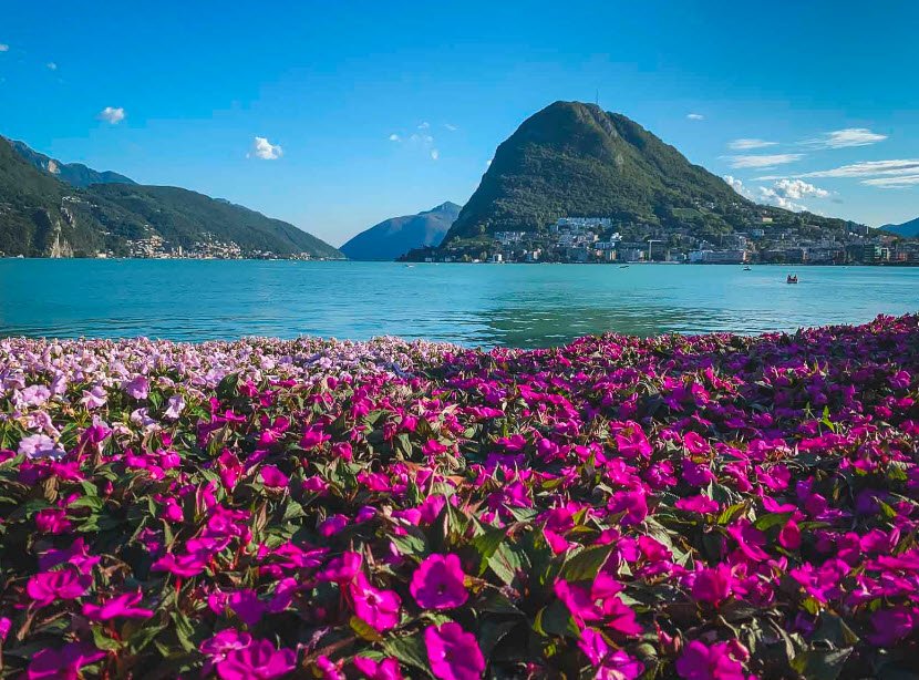Lugano and Lake Lugano, Lugano, Ticino, Switzerland